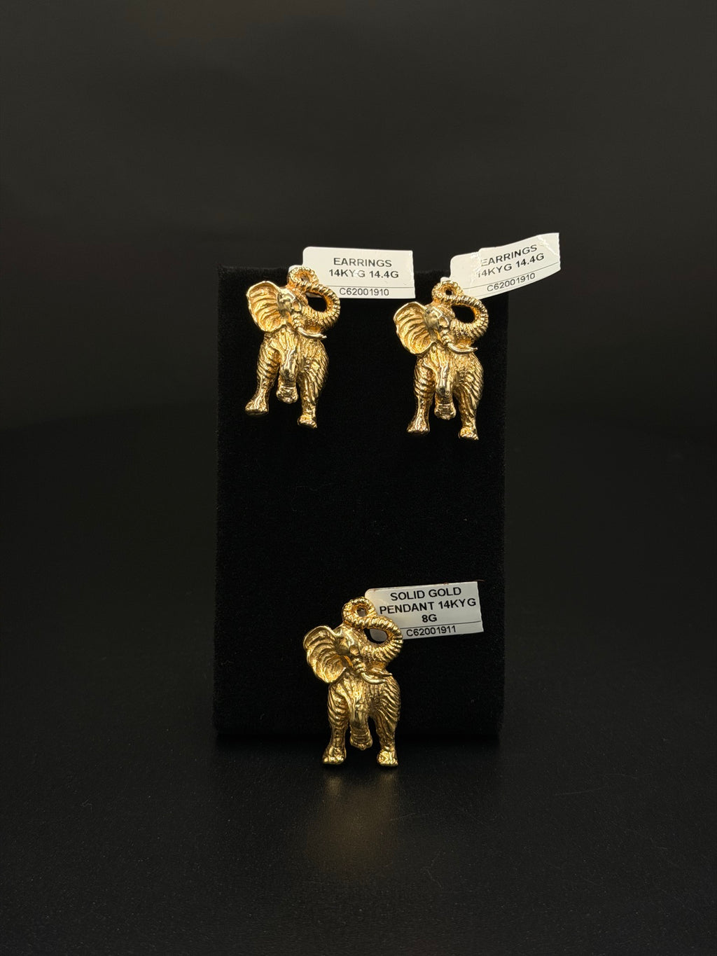 14K Gold Elephant Earrings – 14.4g | DD Pawn Loans