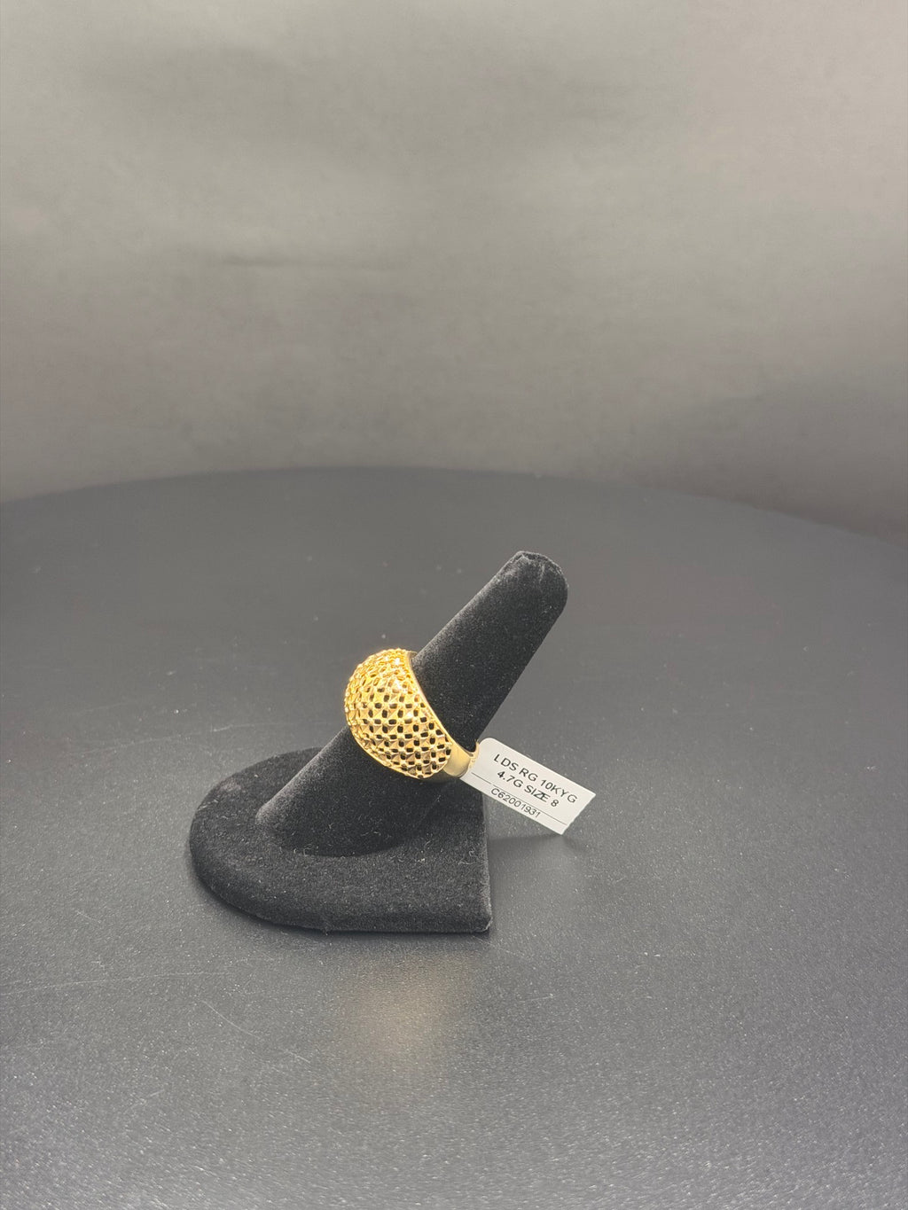 10K Gold Honeycomb Dome Ring – 4.7g, Size 8 | DD Pawn Loans