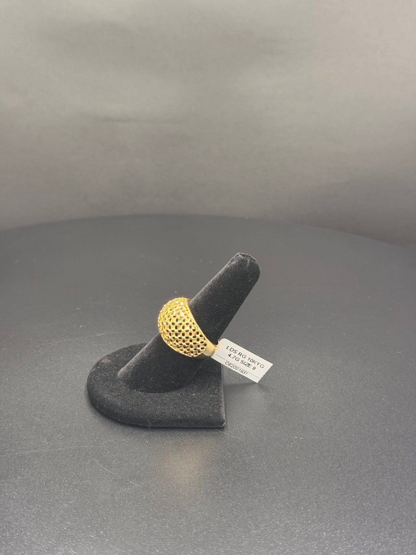 10K Gold Honeycomb Dome Ring – 4.7g, Size 8 | DD Pawn Loans