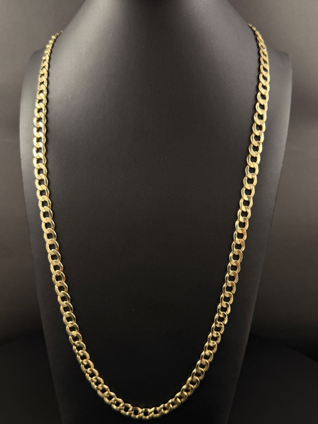14K Gold Curb Chain Necklace 26 in
