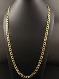 14K Gold Curb Chain Necklace 26 in