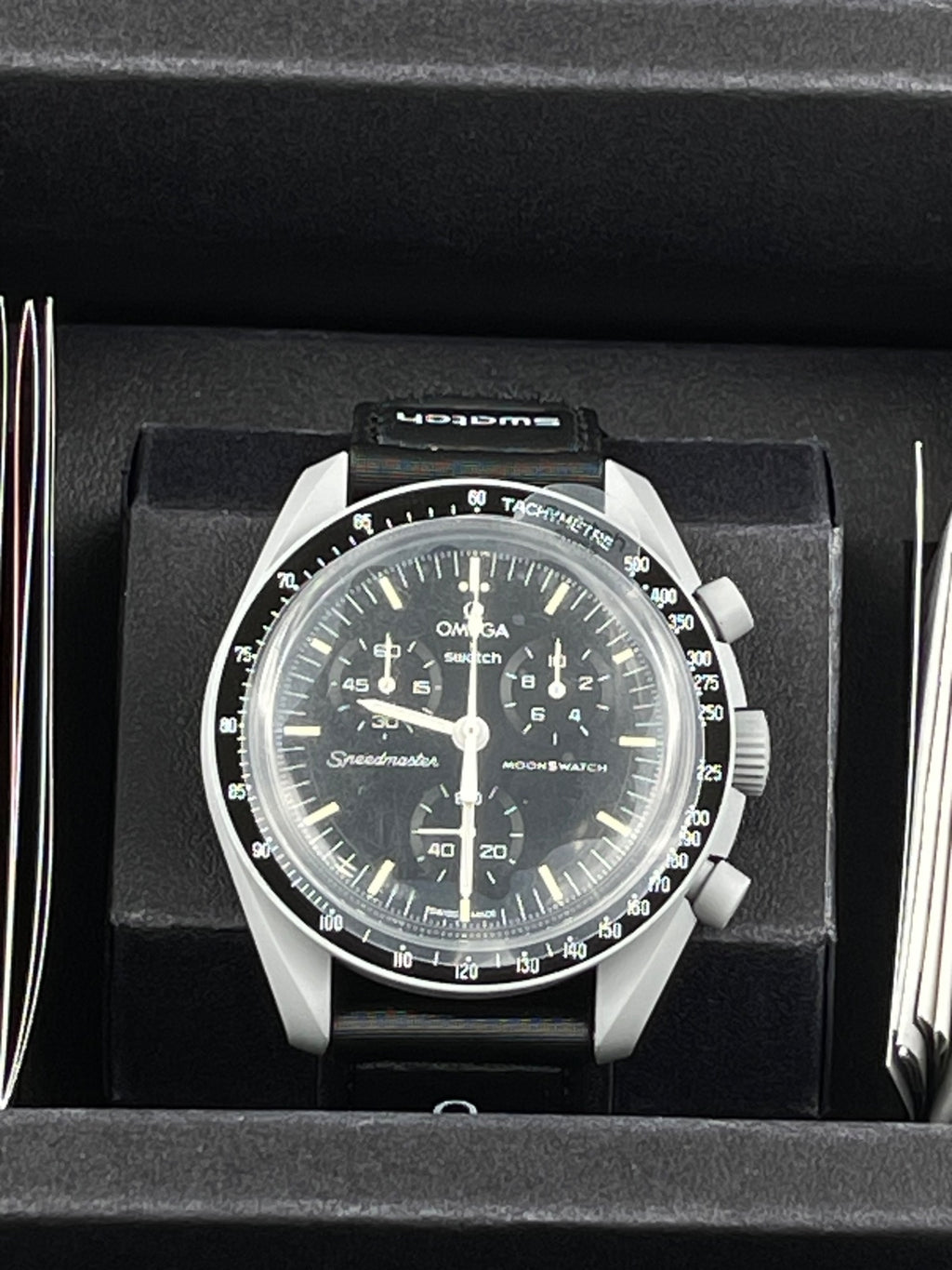 OMEGA Mission To The Moon Velcro Strap Watch Mission To Pluto Velcro Gray WatchDiameter: 42.00 mmThickness: 13.25 mm