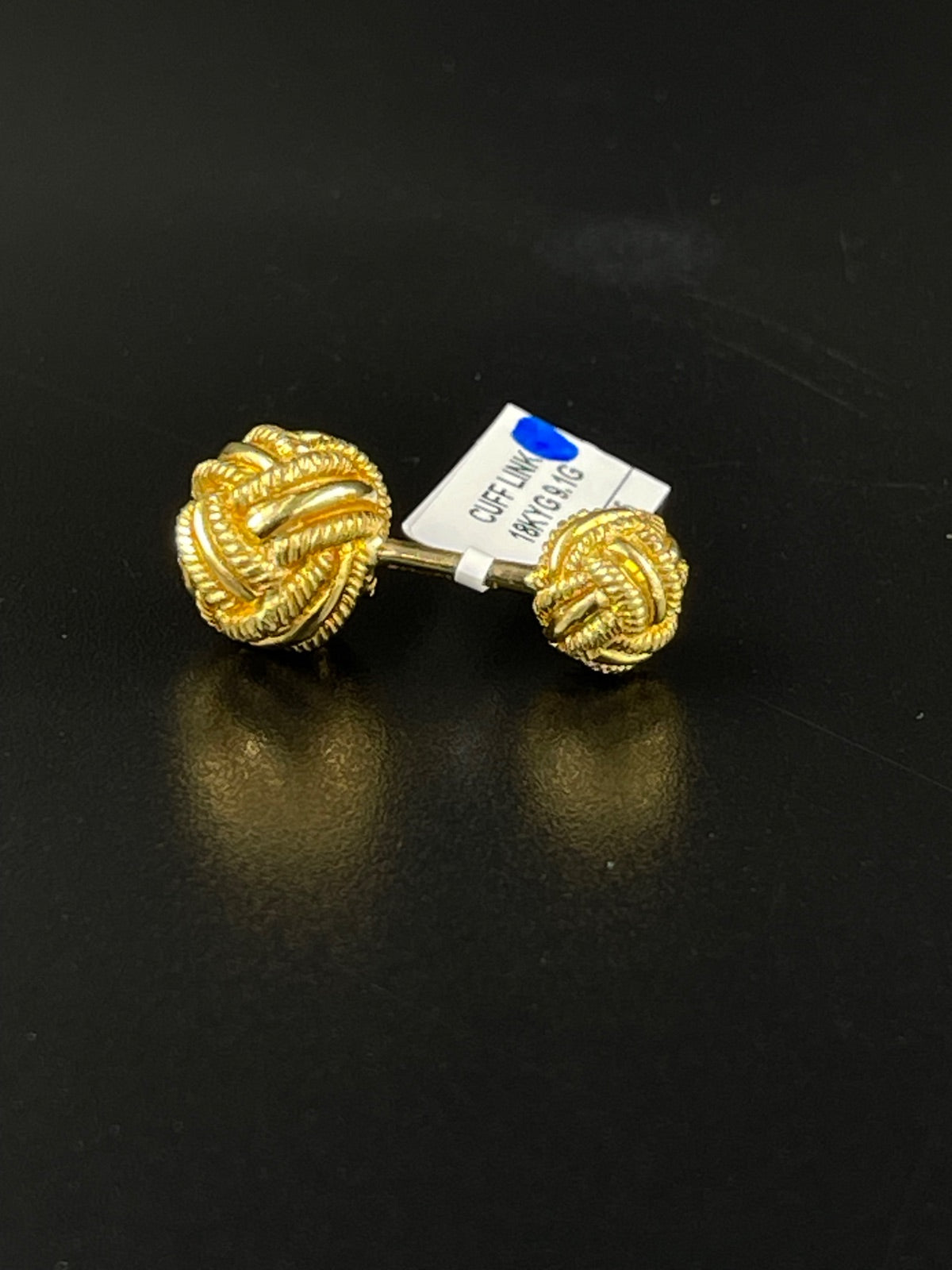 18K Gold Knot Cufflinks 9.1g