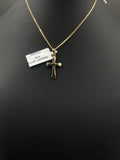 14K Gold Cross Pendant 13.74mm