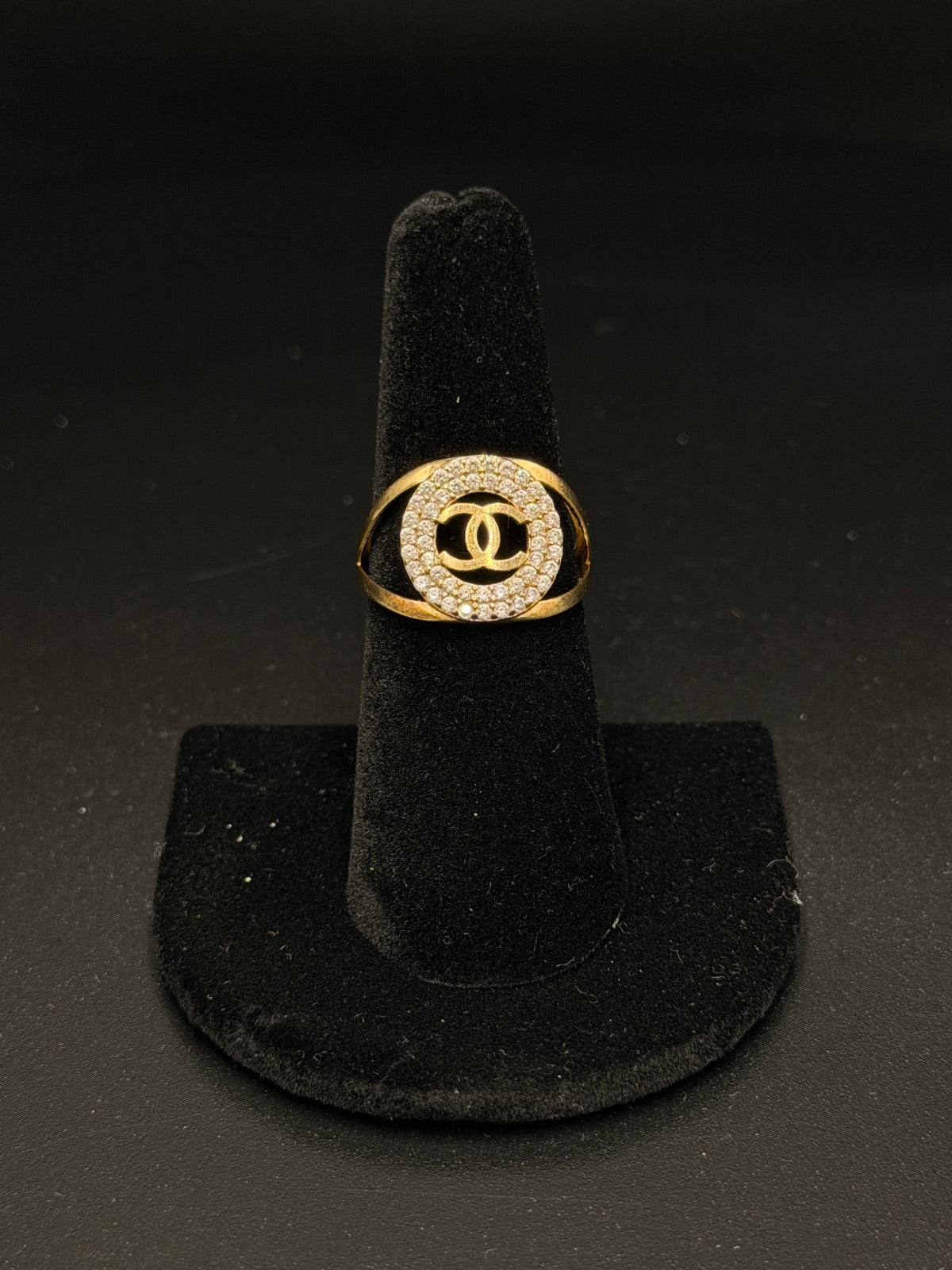 10K Gold Chanel CC Ring – 2.2g, Size 7.5 | DD Pawn Loans