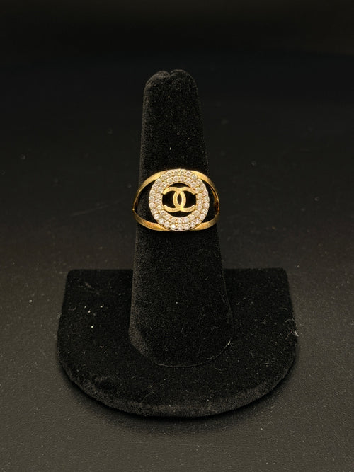 10K Gold Chanel CC Ring – 2.2g, Size 7.5 | DD Pawn Loans