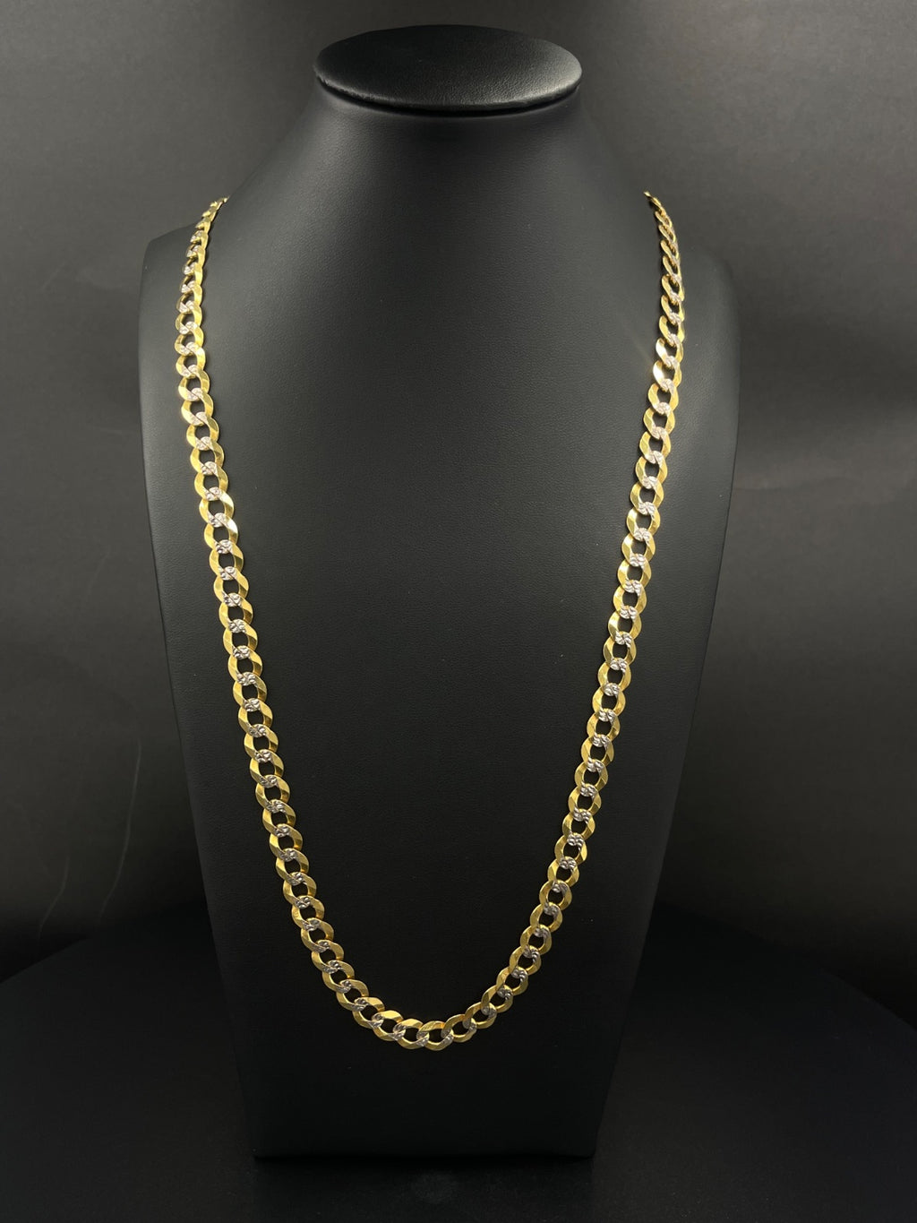 10K Gold Curb Chain Necklace 26 Inch Pre-Owned