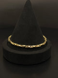 14K Gold Box Link Bracelet 8in Pre-Owned