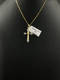 14K Gold Cross Pendant 0.8g