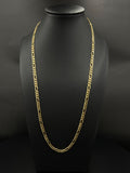 14K Gold Figaro Chain Necklace 23 in 4.5mm