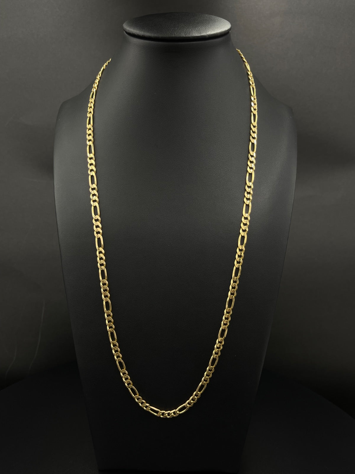 14K Gold Figaro Chain Necklace 23 in 4.5mm