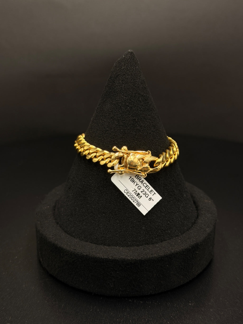 10K Gold Miami Cuban Link Bracelet 6 in 7mm