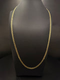 14K Gold Curb Link Chain 26 in
