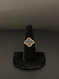 18K Gold Clover Ring Size 7 for Sale