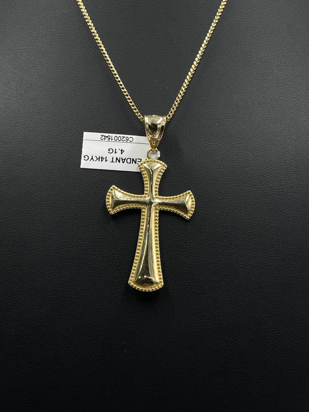 14K Yellow Gold Cross Pendant 4.1 Grams