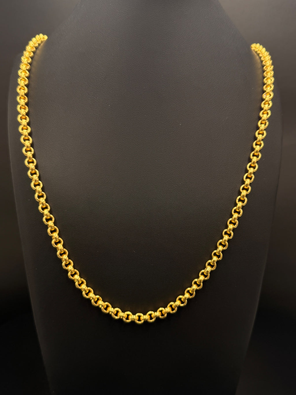 22K Gold Rolo Link Chain 27 in, 60.7g