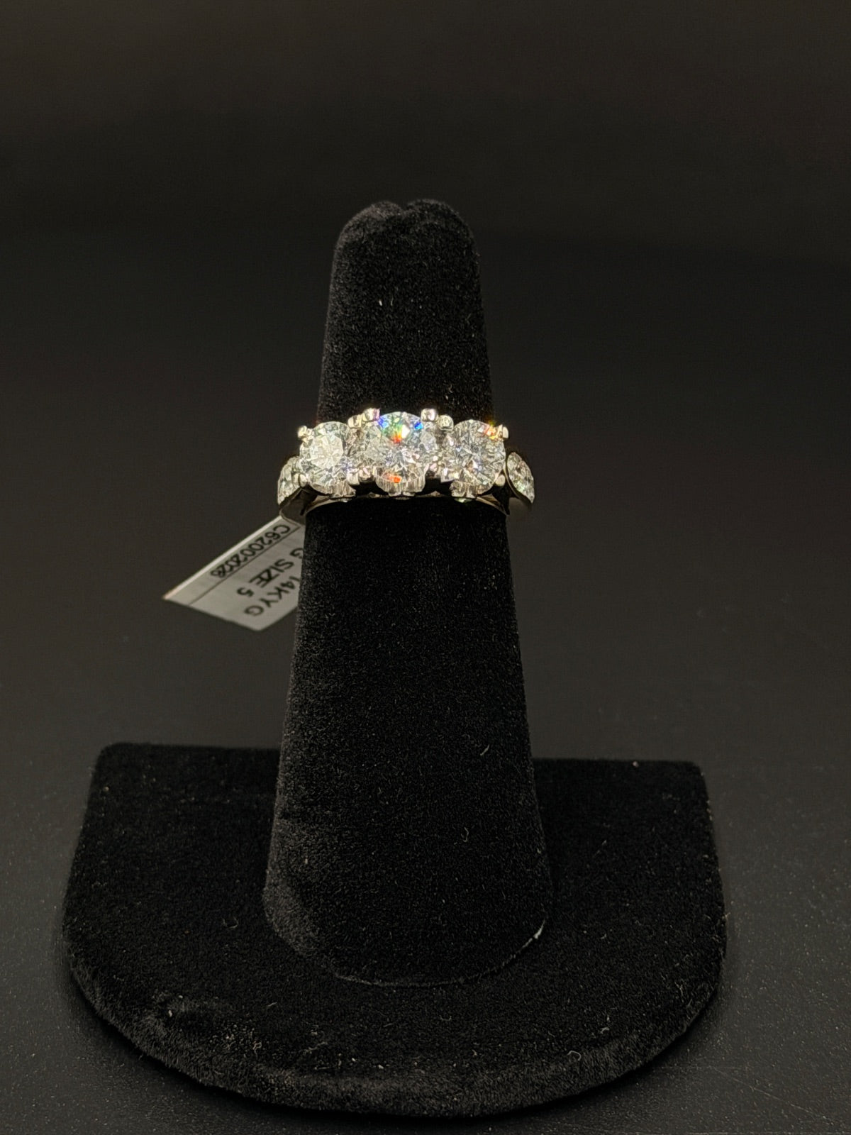 14K Yellow Gold Diamond Ring Size 5 6.7 Grams — photo 1