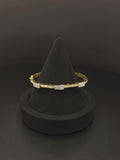 14K Two-Tone Gold Gemstone Bangle 20.3g | DD Pawn Loans