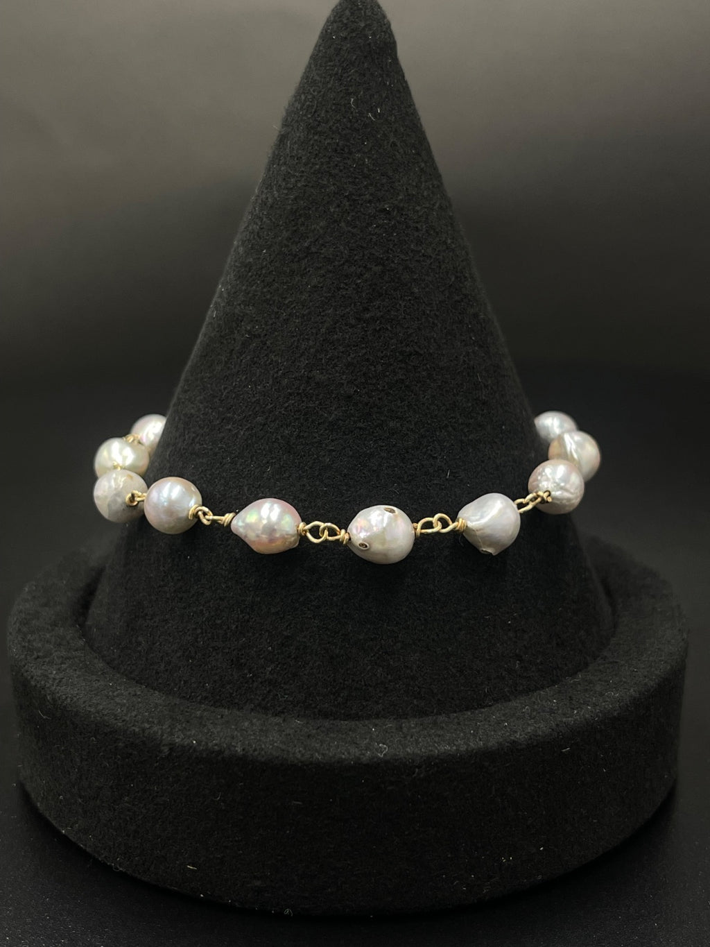 14K Gold Pearl Bracelet 7.5g