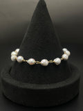 14K Gold Pearl Bracelet 7.5g