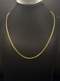 18K Gold Curb Chain Necklace 19 in