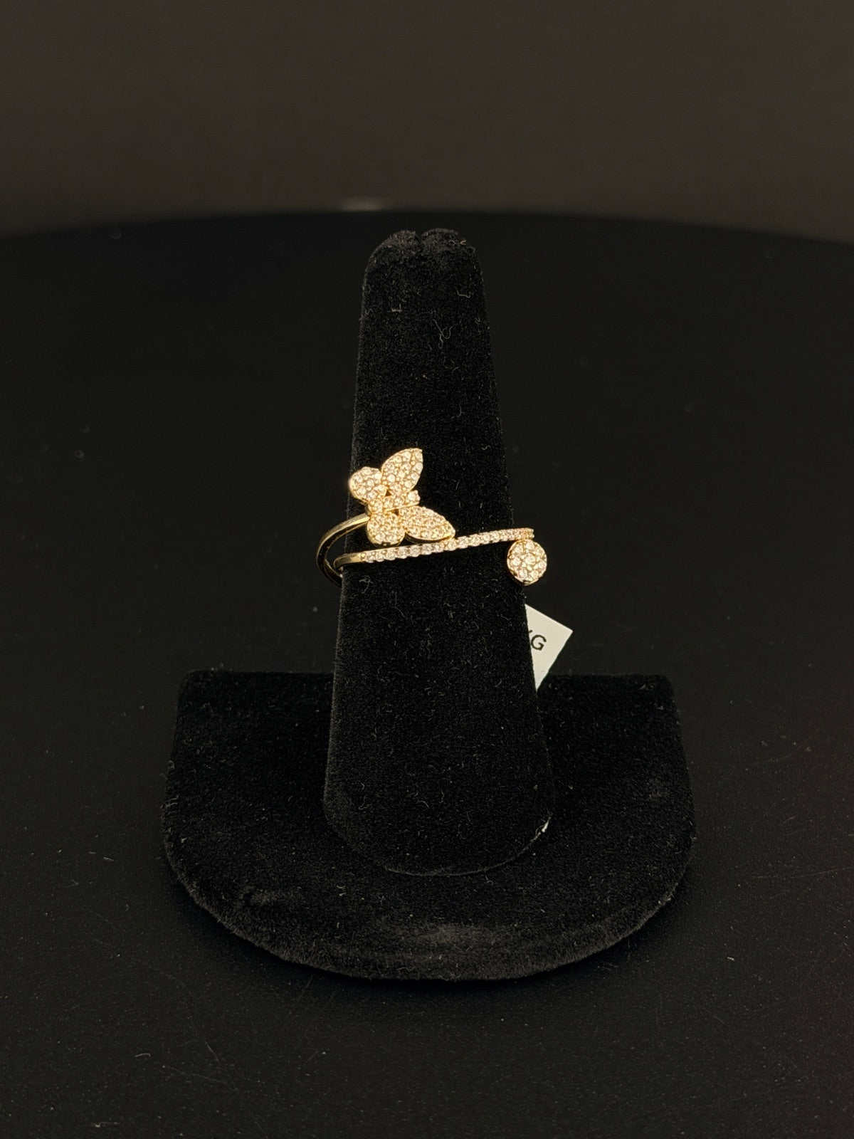 14K Gold Butterfly Ring Size 8 Pre-Owned