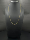18K Gold Chain Necklace 19 in, 1.3mm