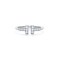 18K Gold Diamond T Wire Ring 0.13ct