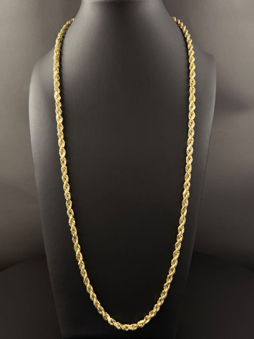 10K Gold Rope Chain 26 inch - Pre-owned for Sale