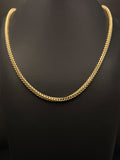 10K Gold Franco Chain Necklace 24 in