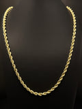 10K Gold Rope Chain Necklace 22 in
