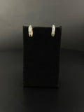 14K Gold Diamond Hoop Earrings 3.8g