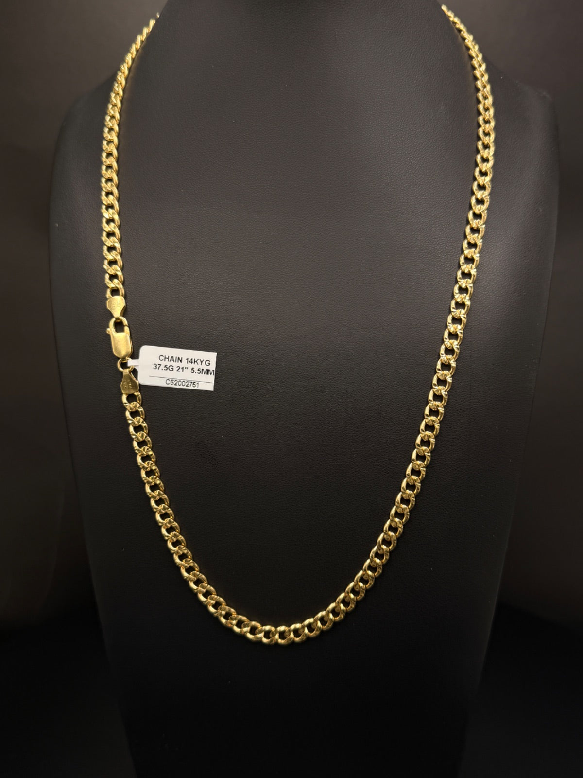 14K Gold Cuban Link Chain 21 in 5.5mm