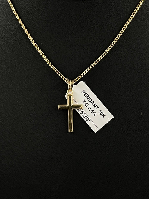 10K Gold Cross Pendant Necklace 11.12mm | DD Pawn Loans