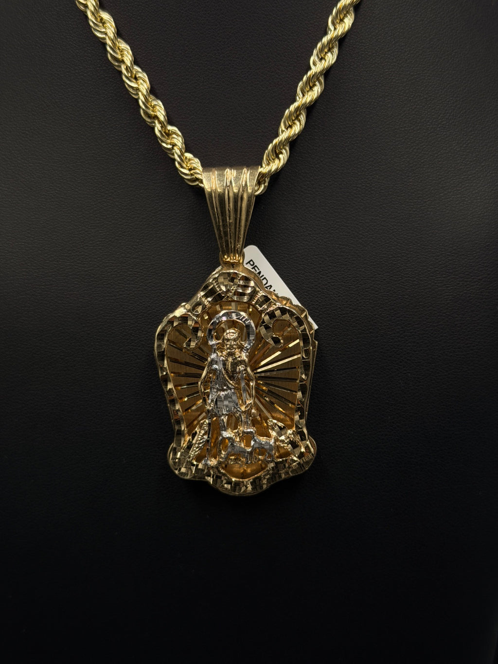 10K Gold Saint Lazarus Pendant Medium