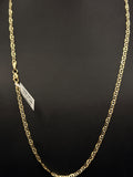 10K Gold Mariner Link Chain Necklace 19 in