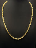 10K Gold Rope Chain Necklace 18 in 4mm