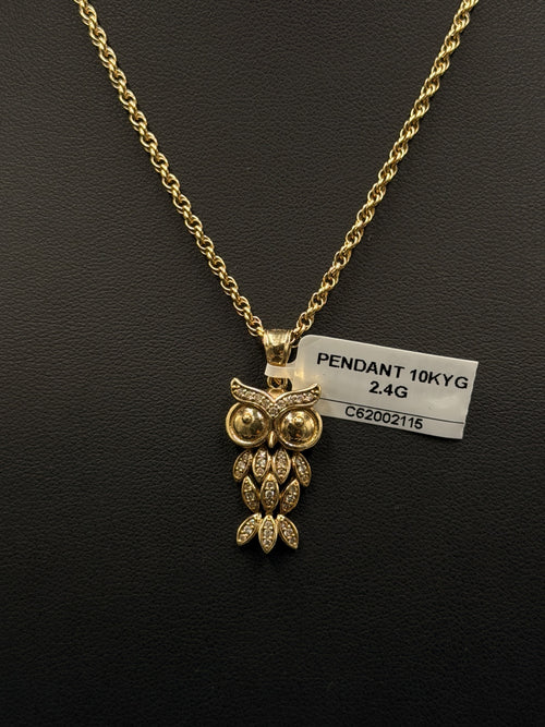 10K Gold Owl Pendant – 2.4g | DD Pawn Loans