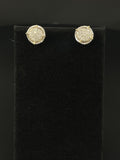 10K Gold Diamond Stud Earrings 12.67mm