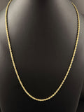 10K Gold Rope Chain 19 inch for sale