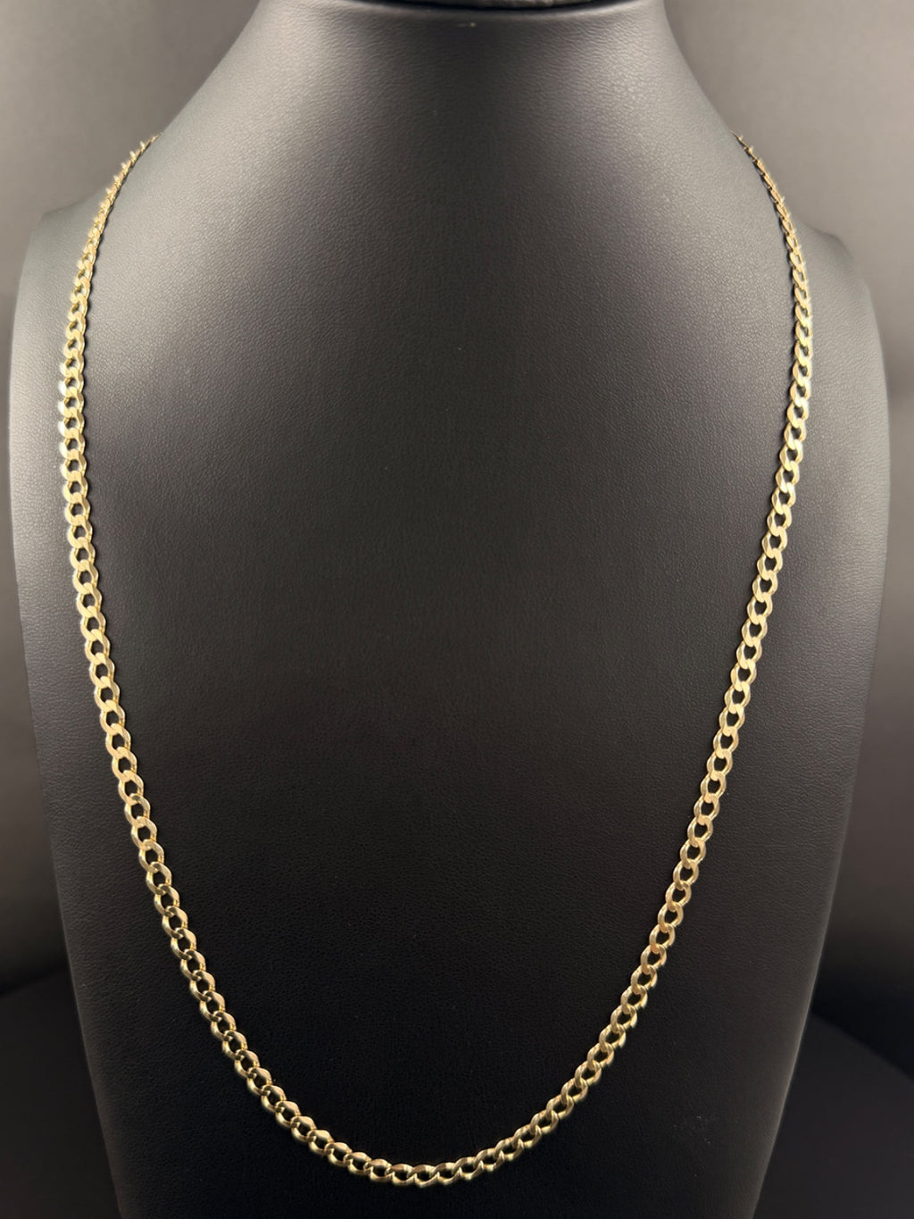 14K Gold Curb Link Chain 22 in 4mm