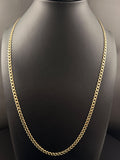 14K Gold Curb Link Chain 22 in 4mm
