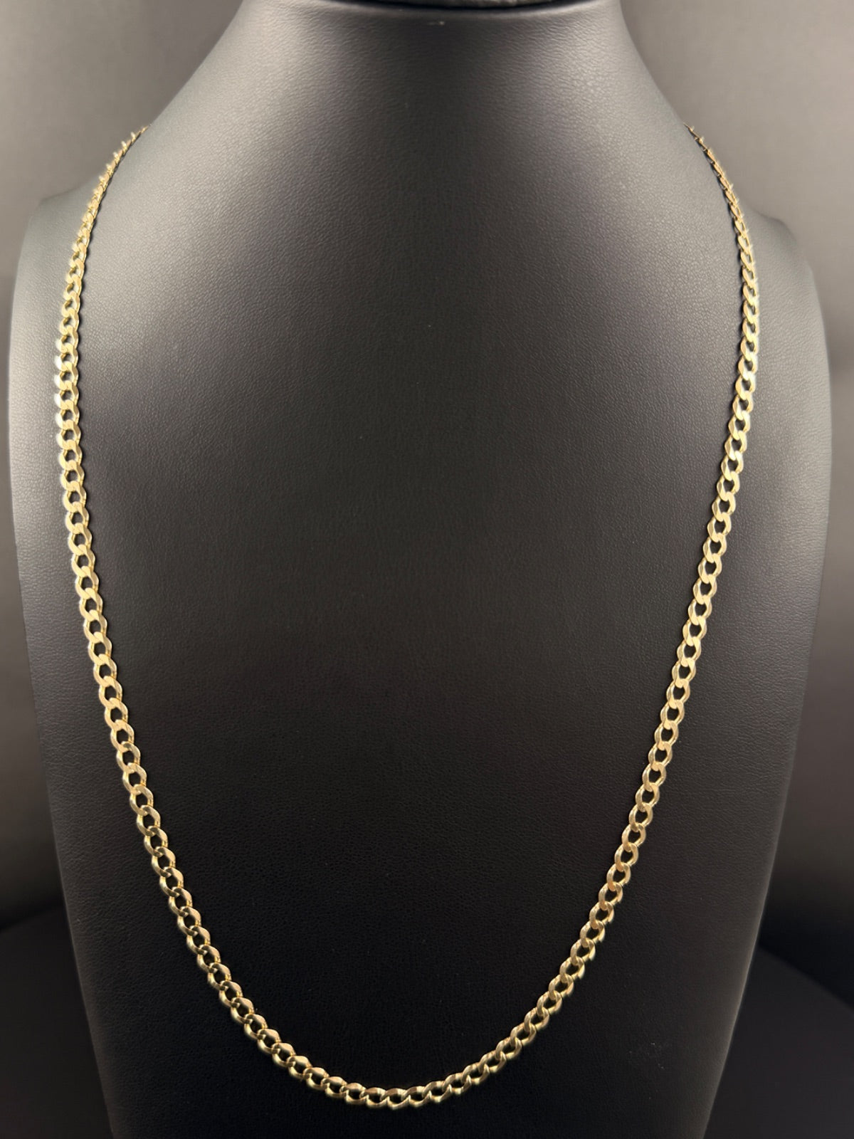 14K Gold Curb Link Chain 22 in 4mm