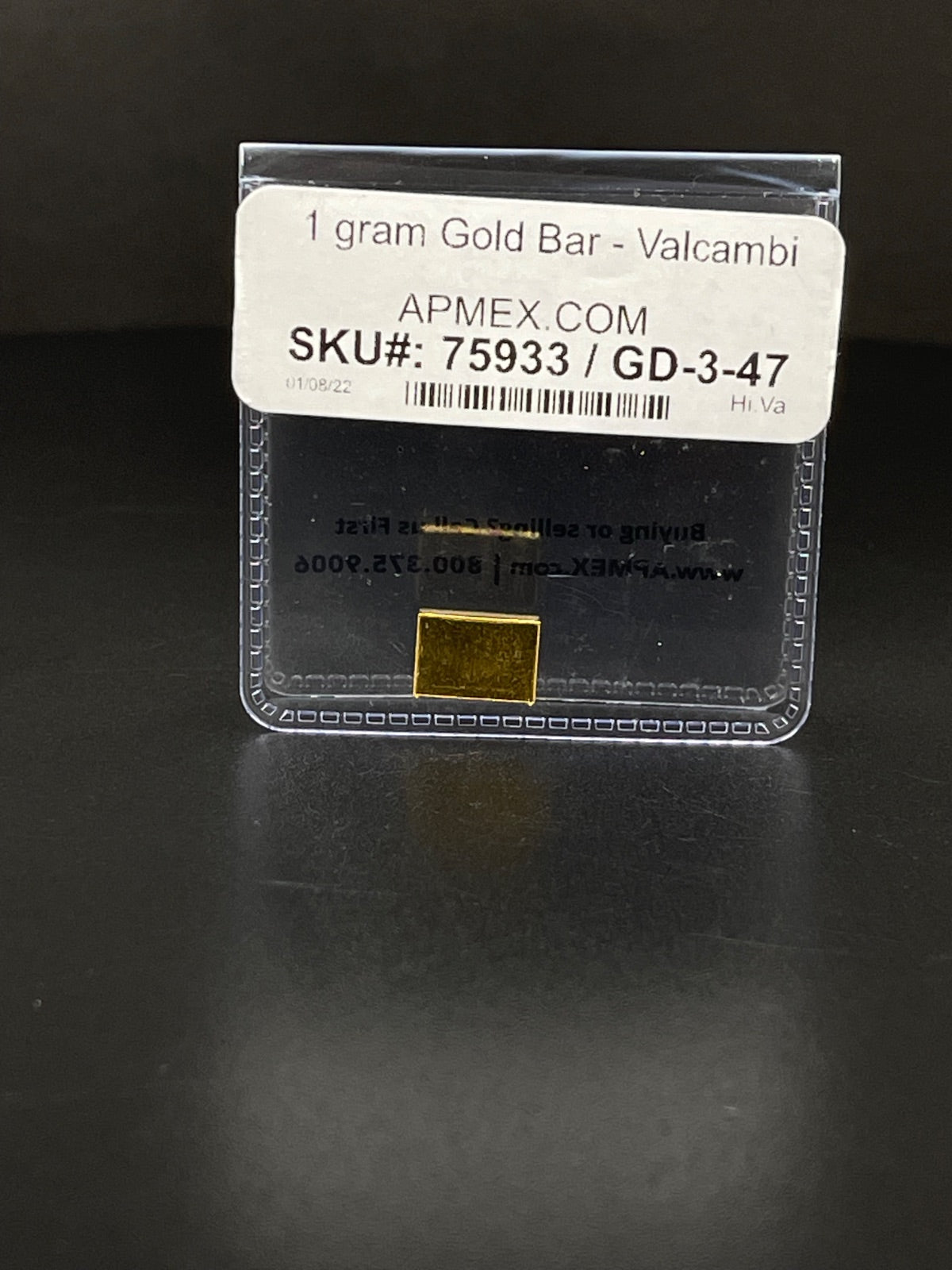 Valcambi 1g Gold Bar 999.9 Fine — Essayeur Fondeur Stamped | DD Pawn Loans