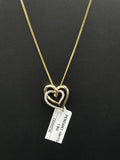 10K Gold Heart Pendant with Diamond Accents