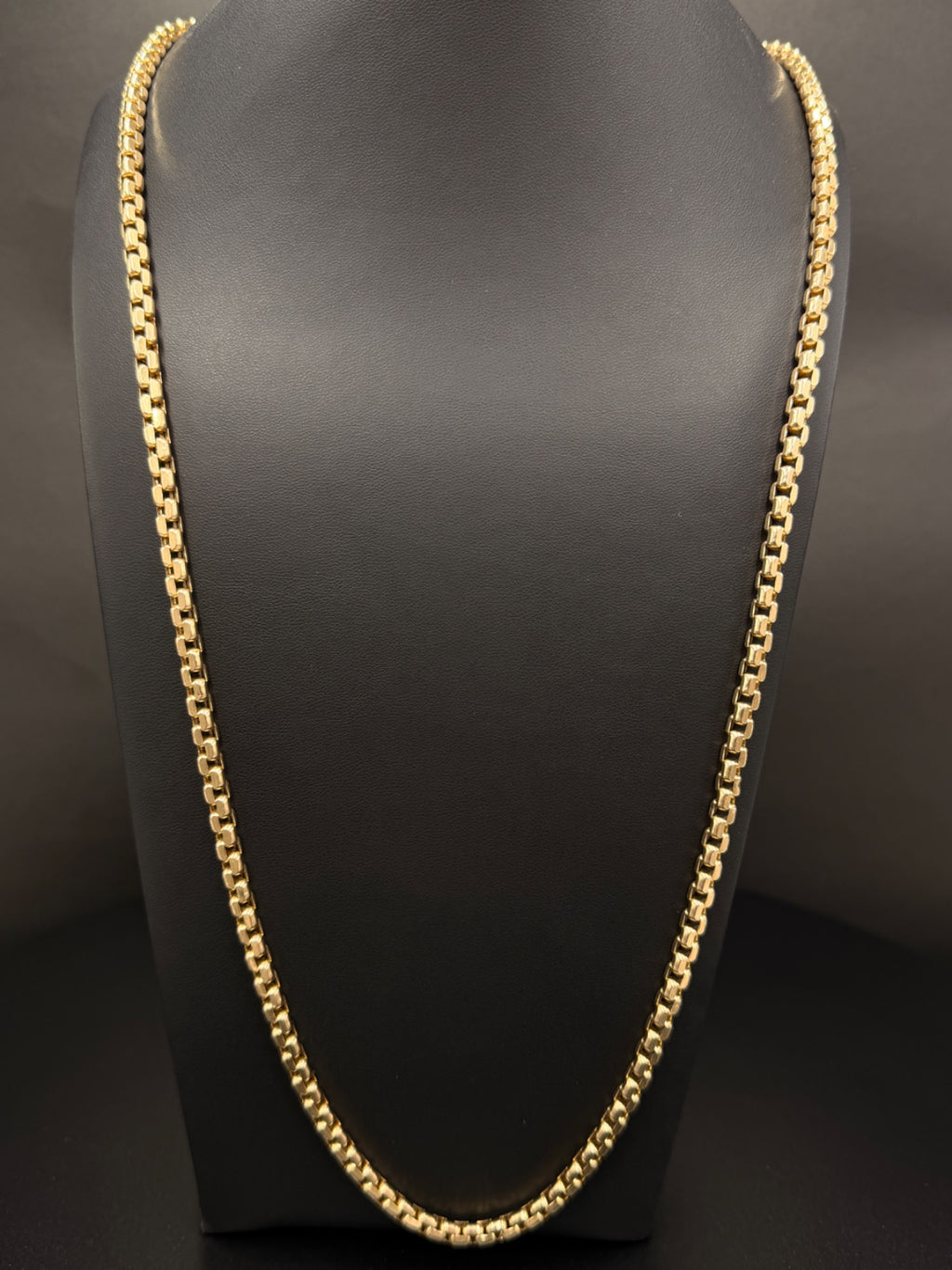 10K Yellow Gold Box Link Chain Necklace 30" 4mm 38.5g