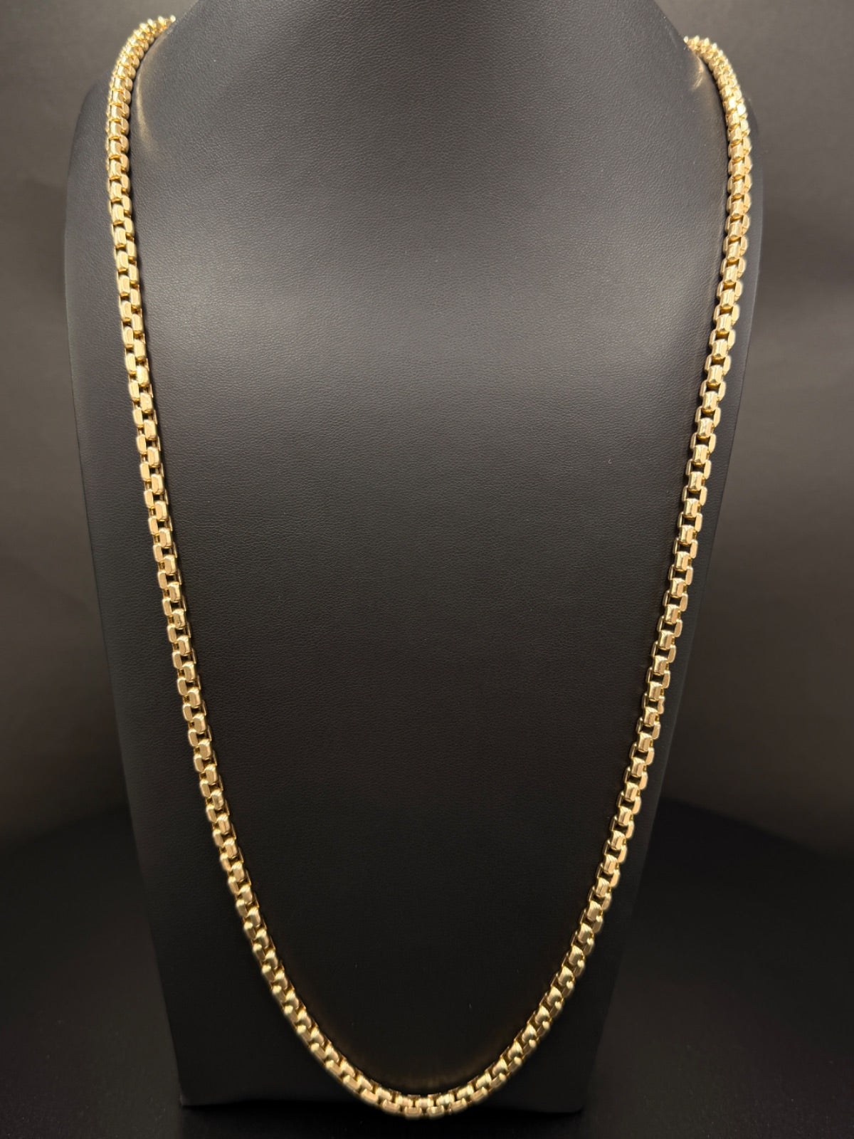 10K Yellow Gold Box Link Chain Necklace 30" 4mm 38.5g