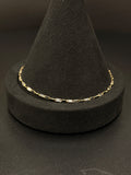 14K Yellow Gold Flat Bar Link Bracelet 2 Grams — photo 1