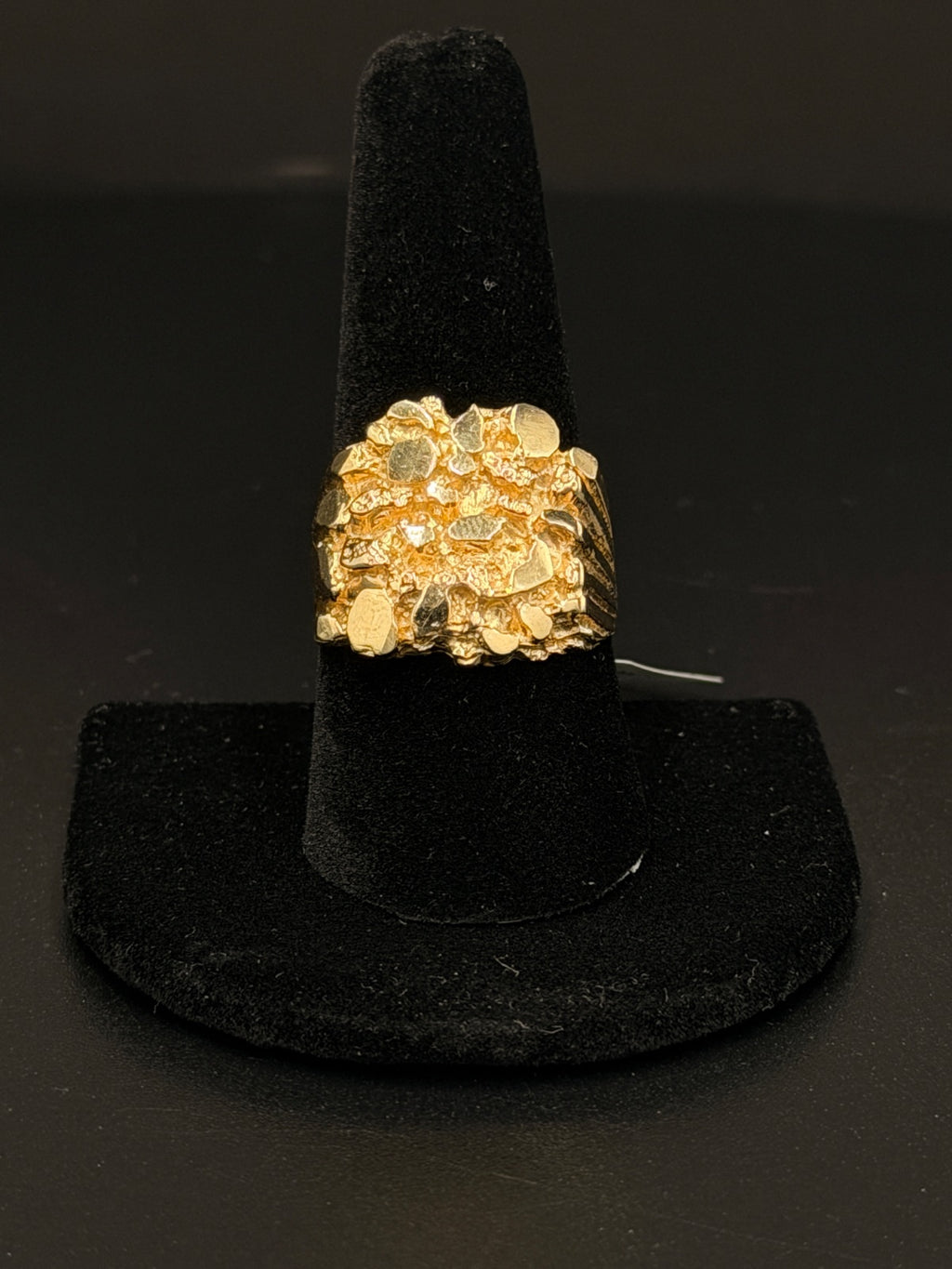 14K Gold Nugget Ring Size 10 8.1g