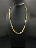 22K Gold Two-Tone Twisted Chain Necklace for Sale